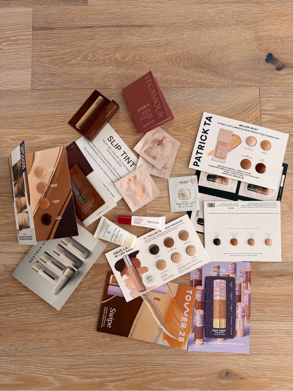 Assorted makeup samples